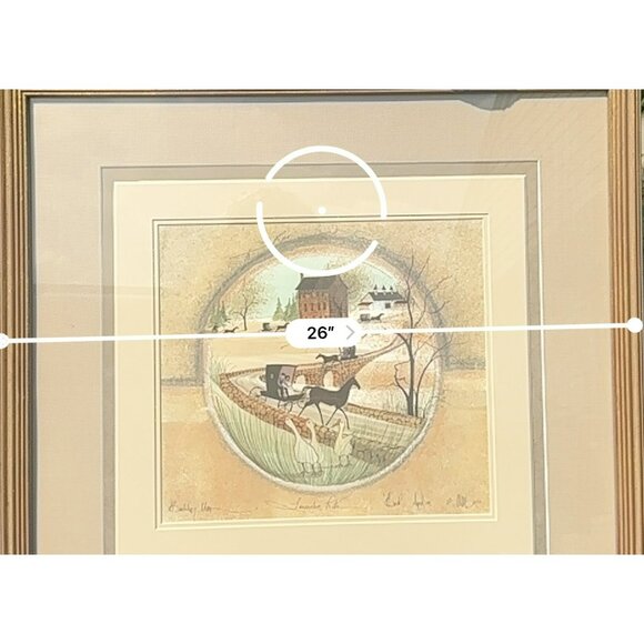 VTG 1991 P. Buckley Moss Amish Winter Scene Print Lancaster Ride Folk Art COA - Picture 6 of 10